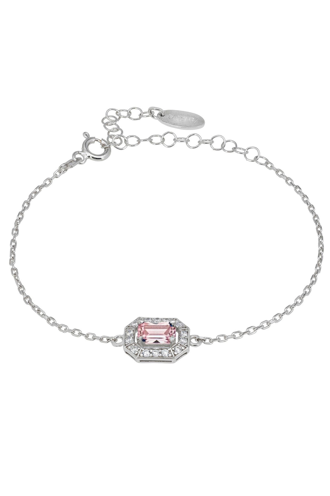 Whistledown Gemstone Bracelet Morganite Silver-0