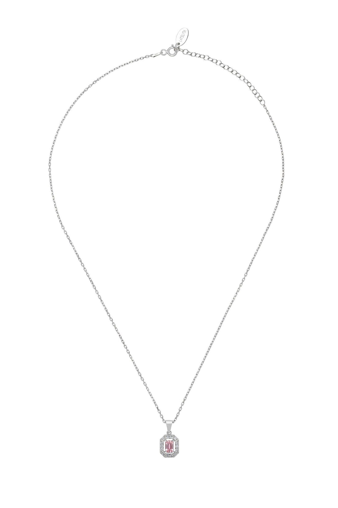 Whistledown Gemstone Pendant Necklace Morganite Silver-2