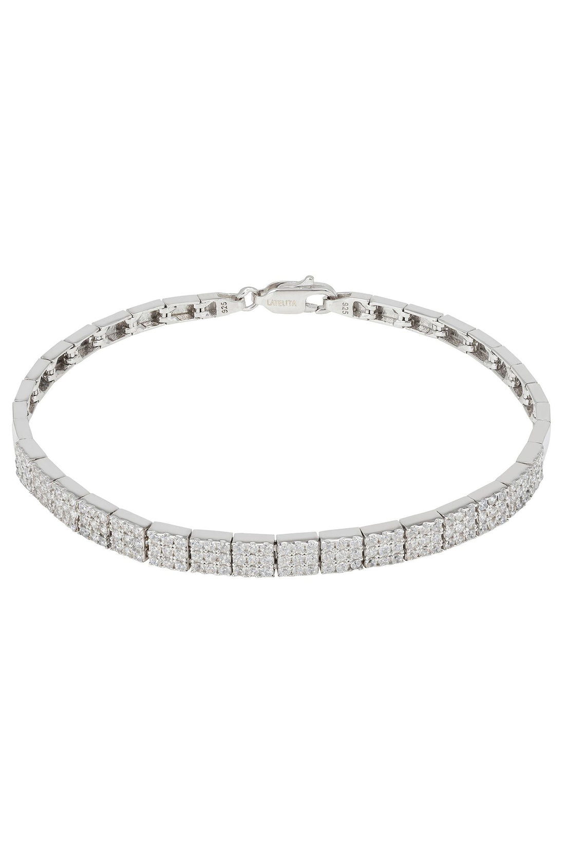 Charleston Art Deco Silver Tennis Bracelet-0