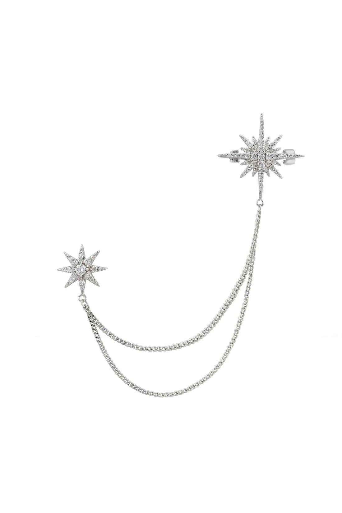 Andromeda Starburst Brooch With Pin Silver-0