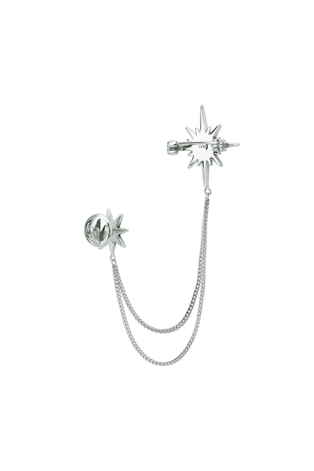 Andromeda Starburst Brooch With Pin Silver-3