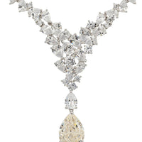 Lydia Statement Necklace Moissanite Silver-0