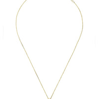 Gold chain gemstone pendant necklace with emerald green square pendant