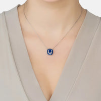 Great Gatsby Pendant Necklace Sapphire Gold-1