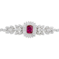 Countess Gemstone Bracelet Ruby Silver-2