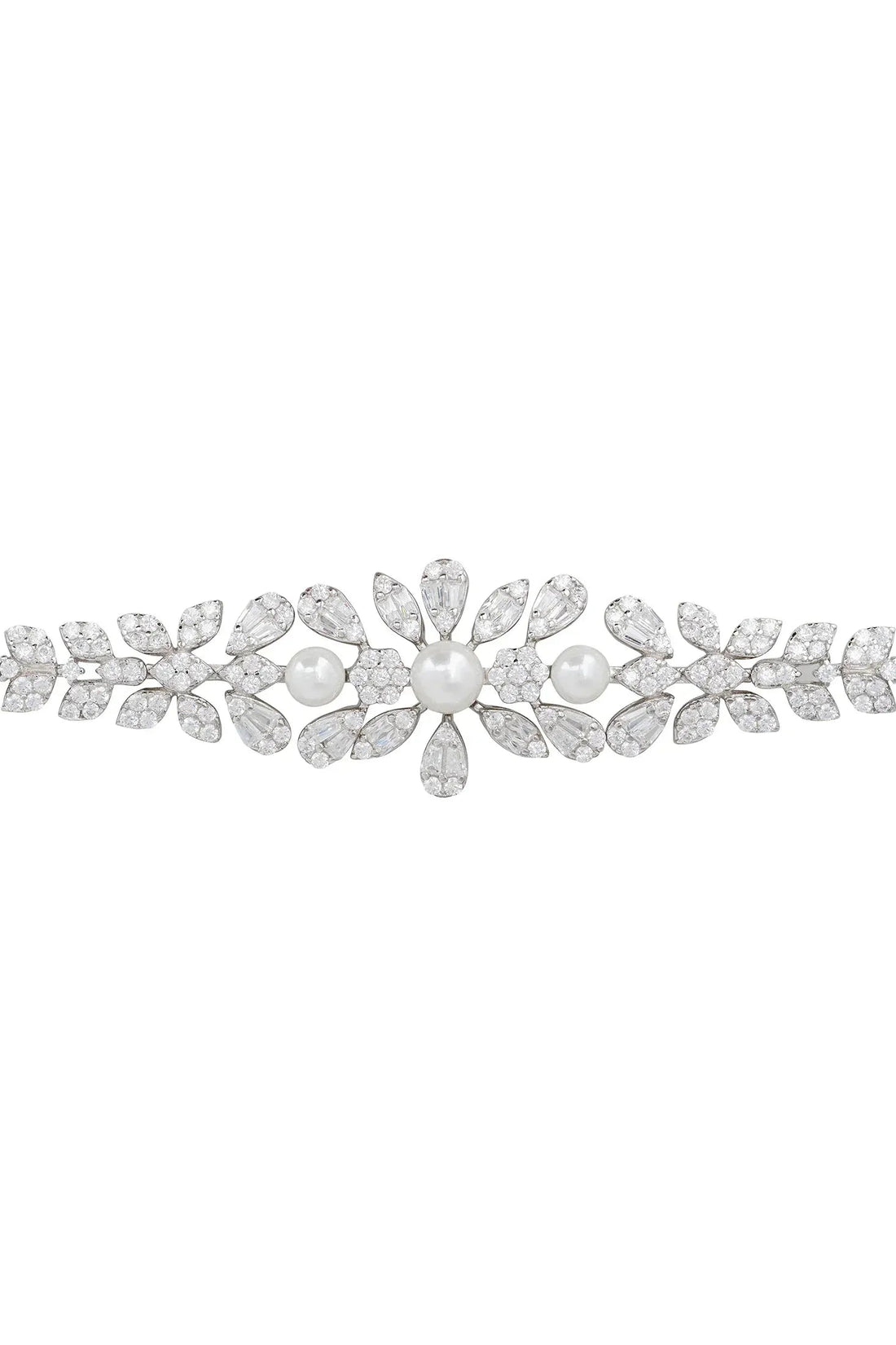 Empress Pearl Petal Tennis Bracelet-2