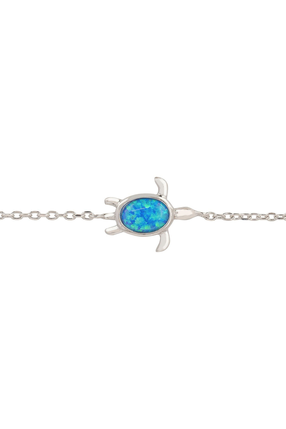 Turtle Blue Opalite Bracelet Silver-2