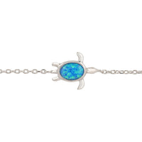 Turtle Blue Opalite Bracelet Silver-2