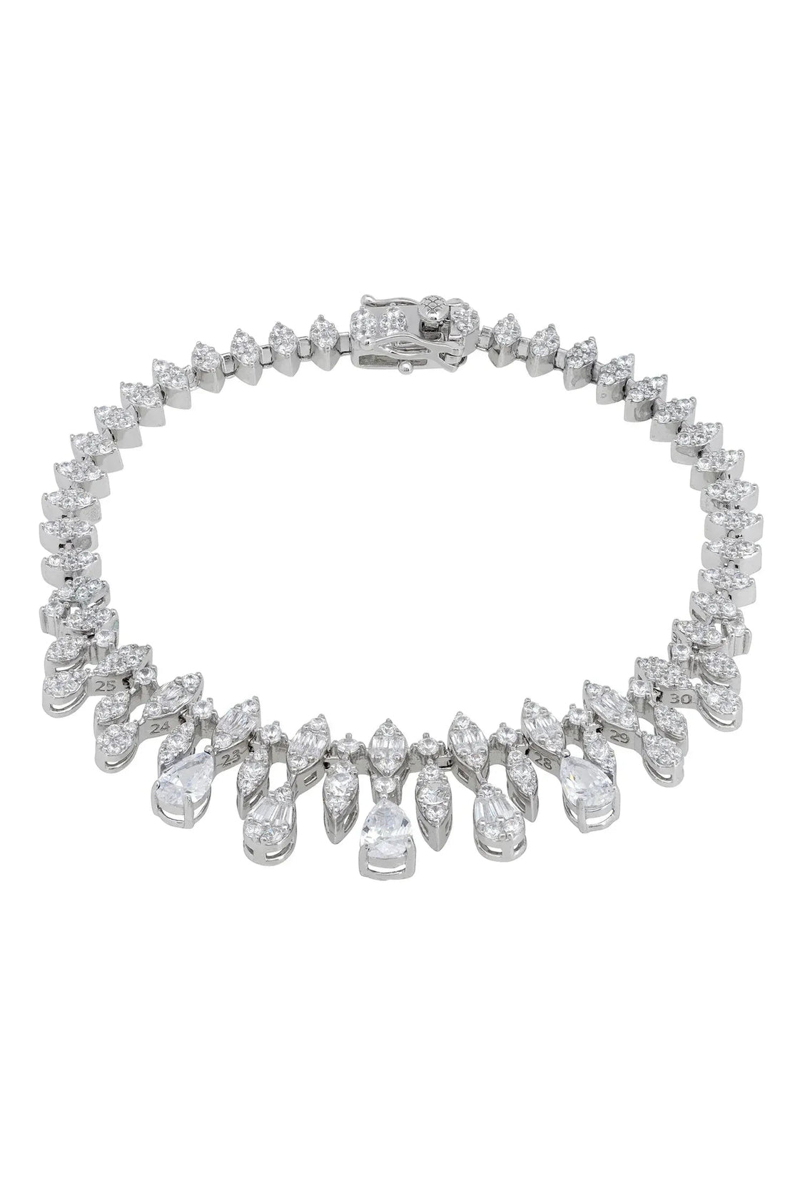 Duchess Moissanite Tennis Bracelet Silver-0
