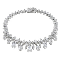 Duchess Moissanite Tennis Bracelet Silver-0