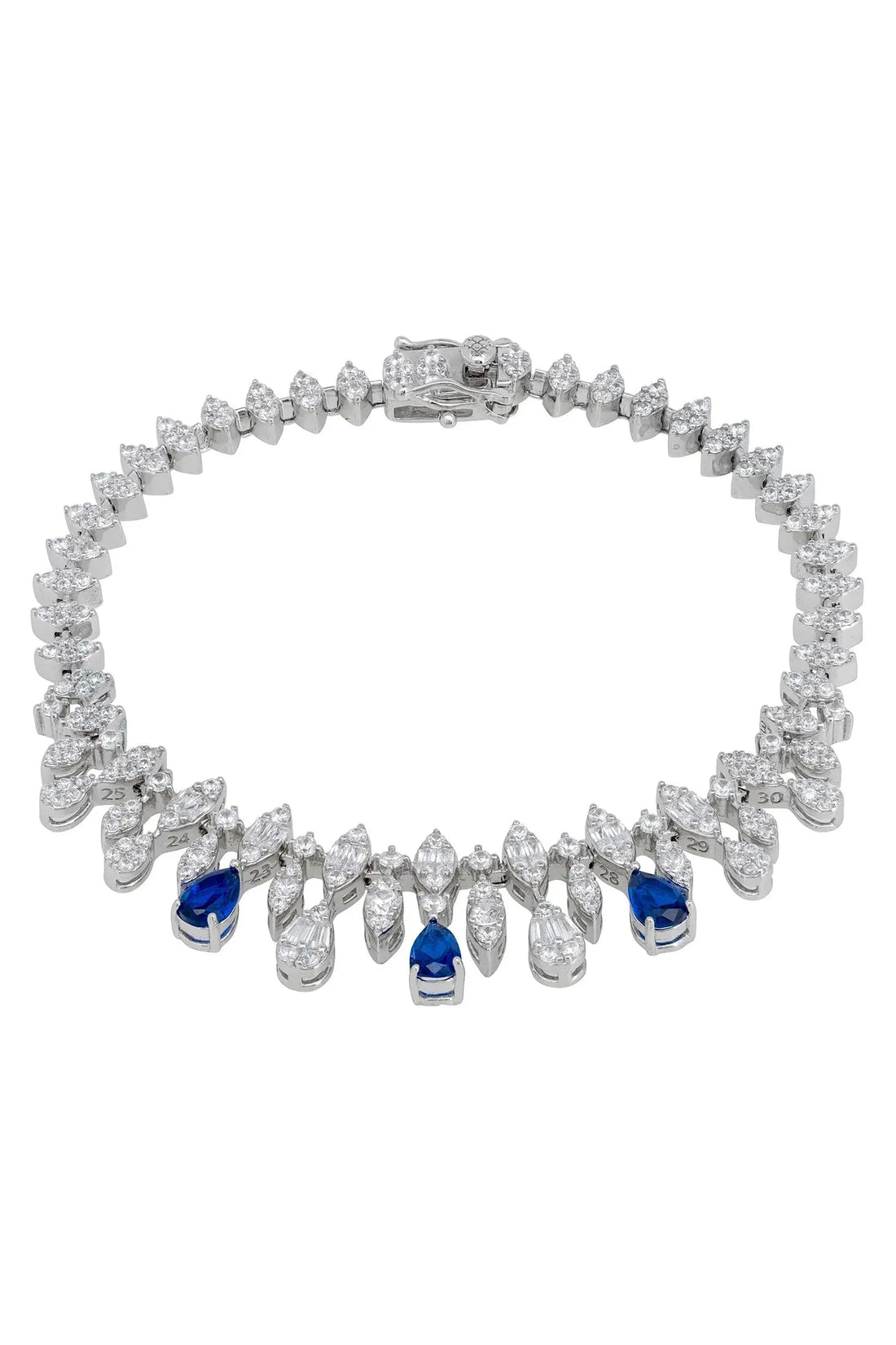 Duchess Sapphire Tennis Bracelet Silver-0