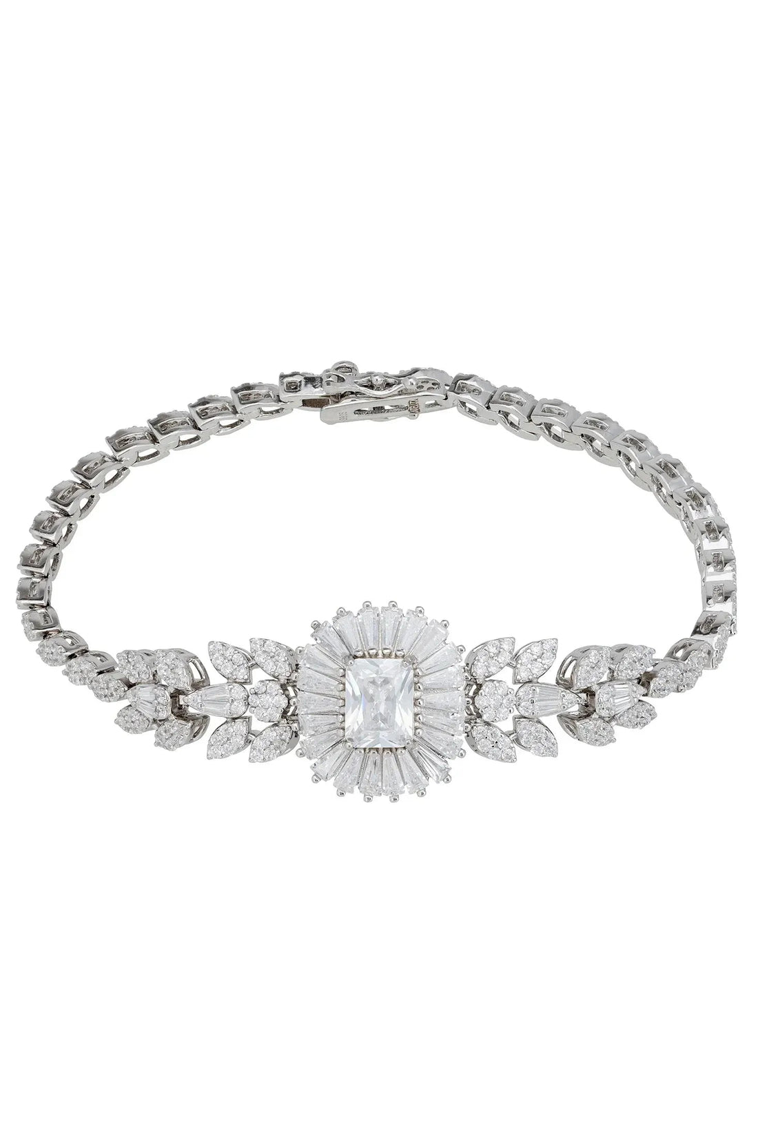 Countess Gemstone Bracelet Moissanite Silver-0