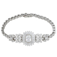 Countess Gemstone Bracelet Moissanite Silver-0