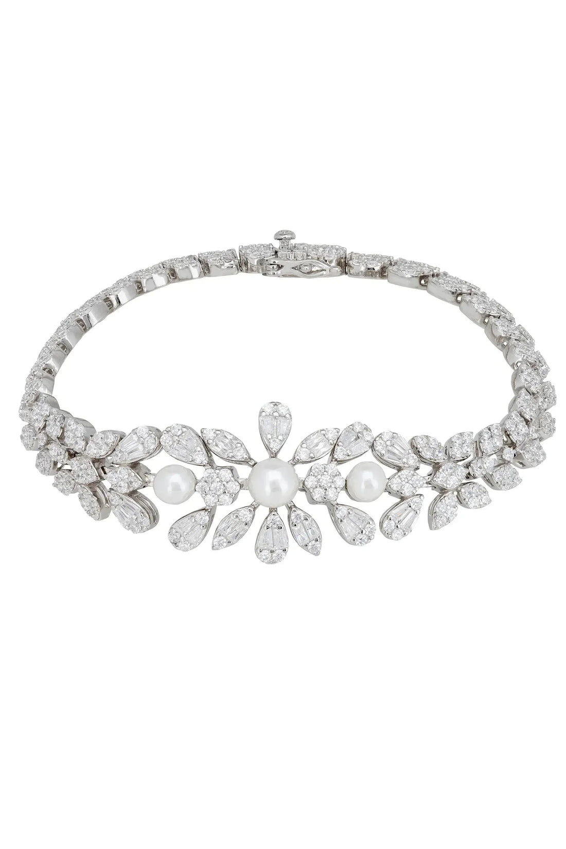 Empress Pearl Petal Tennis Bracelet-0