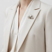 Bumble Bee Brooch Silver-1