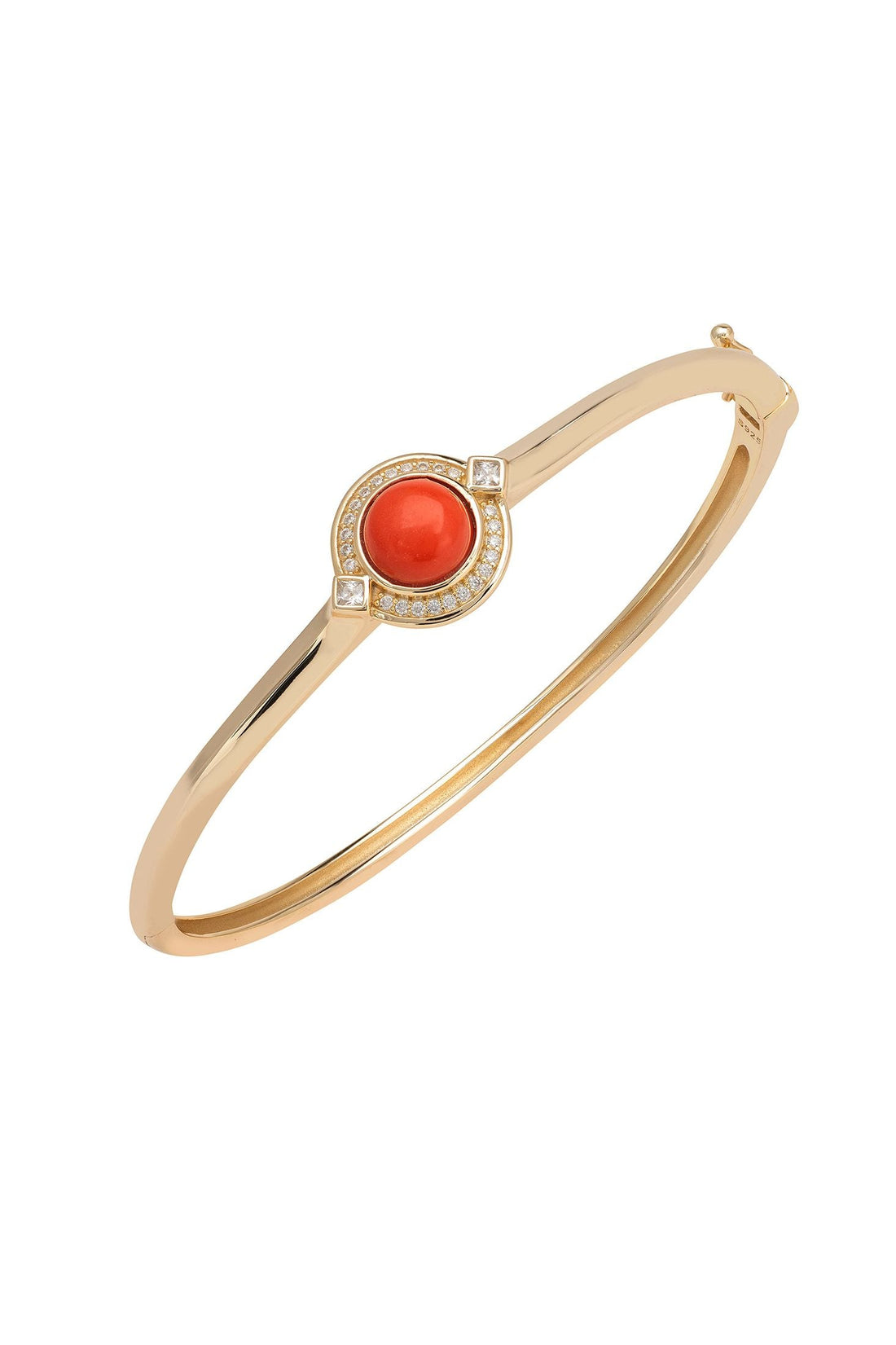 Clara Bow Bangle Coral Gold-0