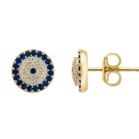 Evil Eye Stud Earrings Gold-2