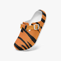 Women's Orange Tiger Print EVA Clogs