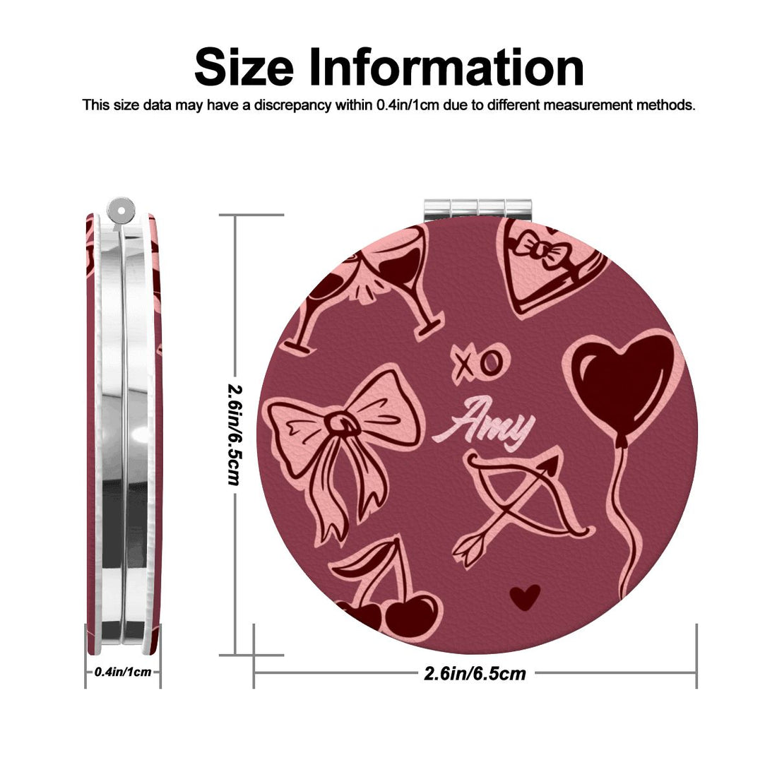 Custom Spa Gift Set | Romantic Cherry Ribbon & Bow Print Kit