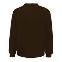 Women's Dark Brown Sweatshirt Crewneck Pullover