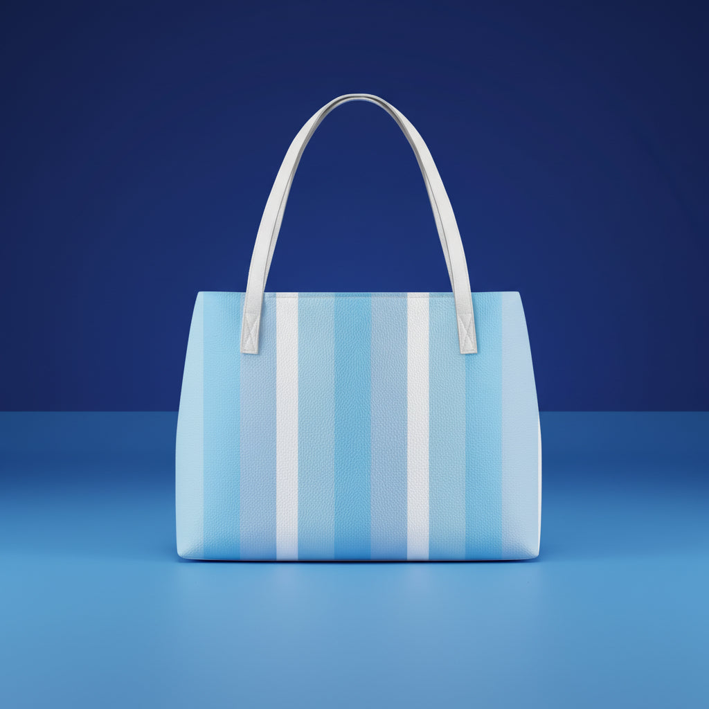 Blue And White Striped Handbags | Blue Shoulder Handbag