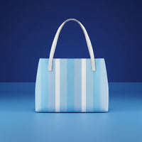 Blue And White Striped Handbags | Blue Shoulder Handbag