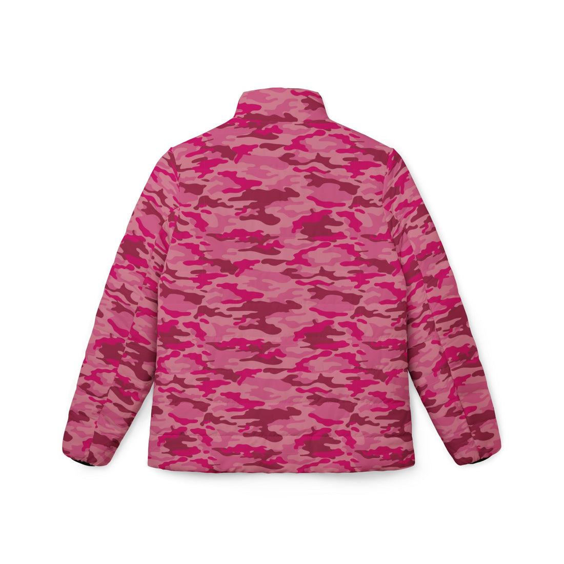 Pink Coat Puffer | Edgy Pink Camouflage Winter Jacket