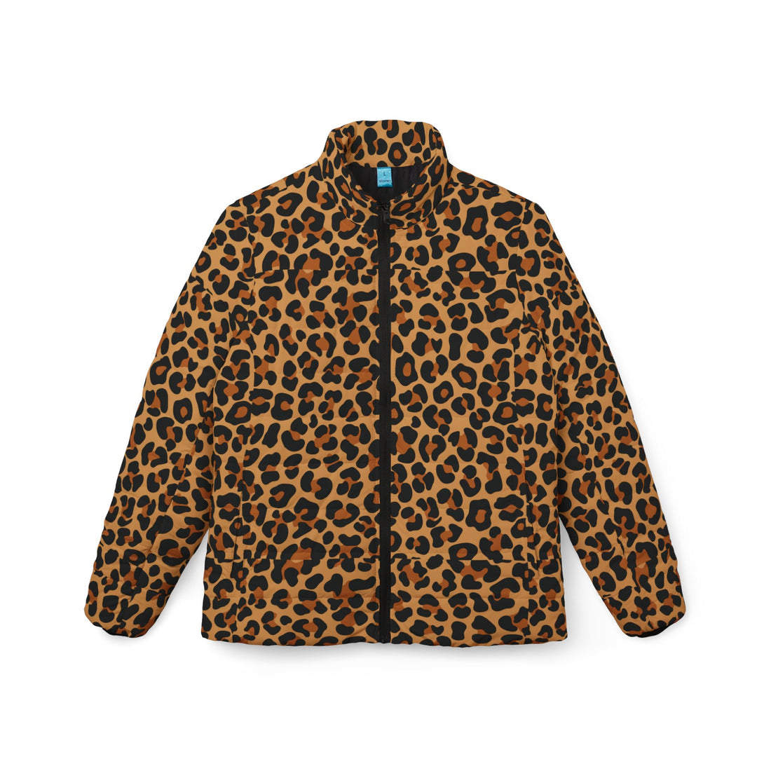 Womens Puffer Coat | Bold Leopard Print Winter Jacket