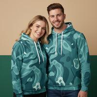 Teal Camo Hoodie | Unisex Streetwear Pullover