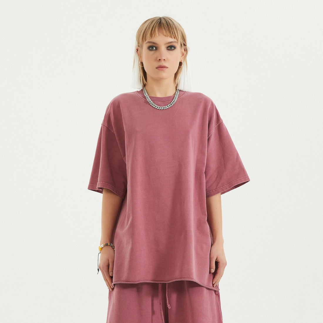Faded Raw Hem Oversized Unisex T-shirt S-2XL