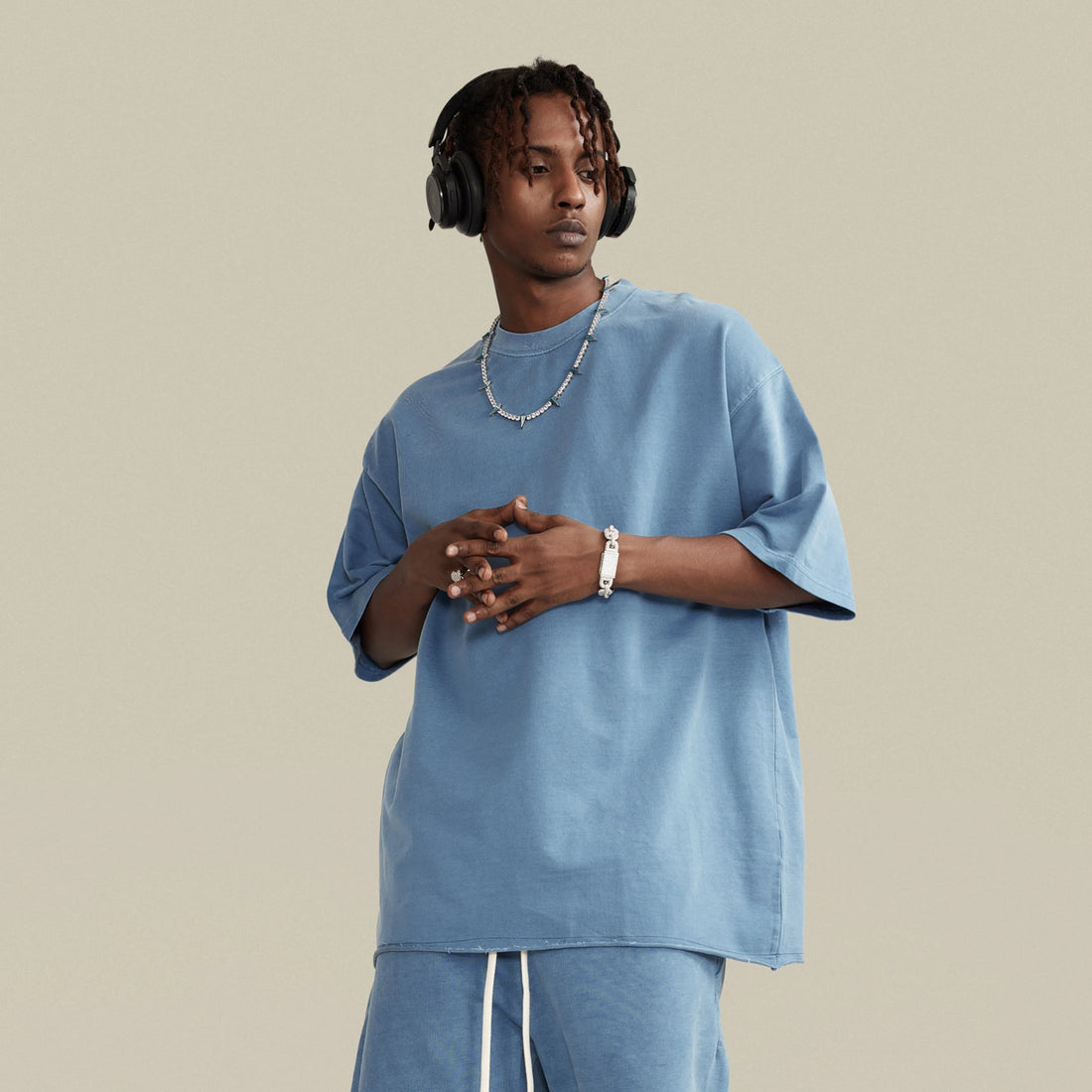 Faded Raw Hem Oversized Unisex T-shirt S-2XL