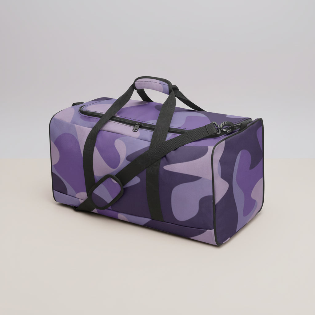Camo Duffle Bag | Purple Large Travel & Gym Bag