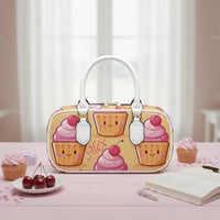 Custom Cross Body Bags | Personalized Yellow Cupcake Print