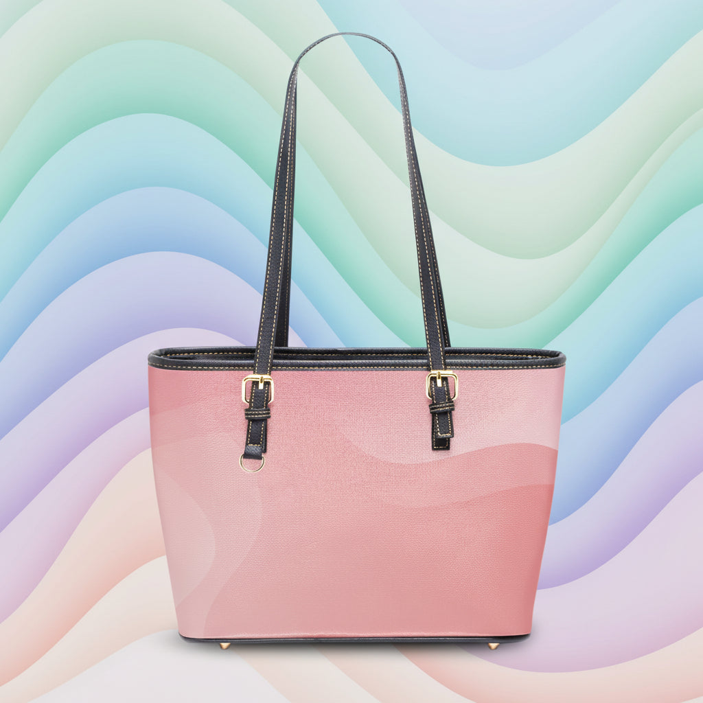 Coral Pink Handbag | Pink Leather Handbag