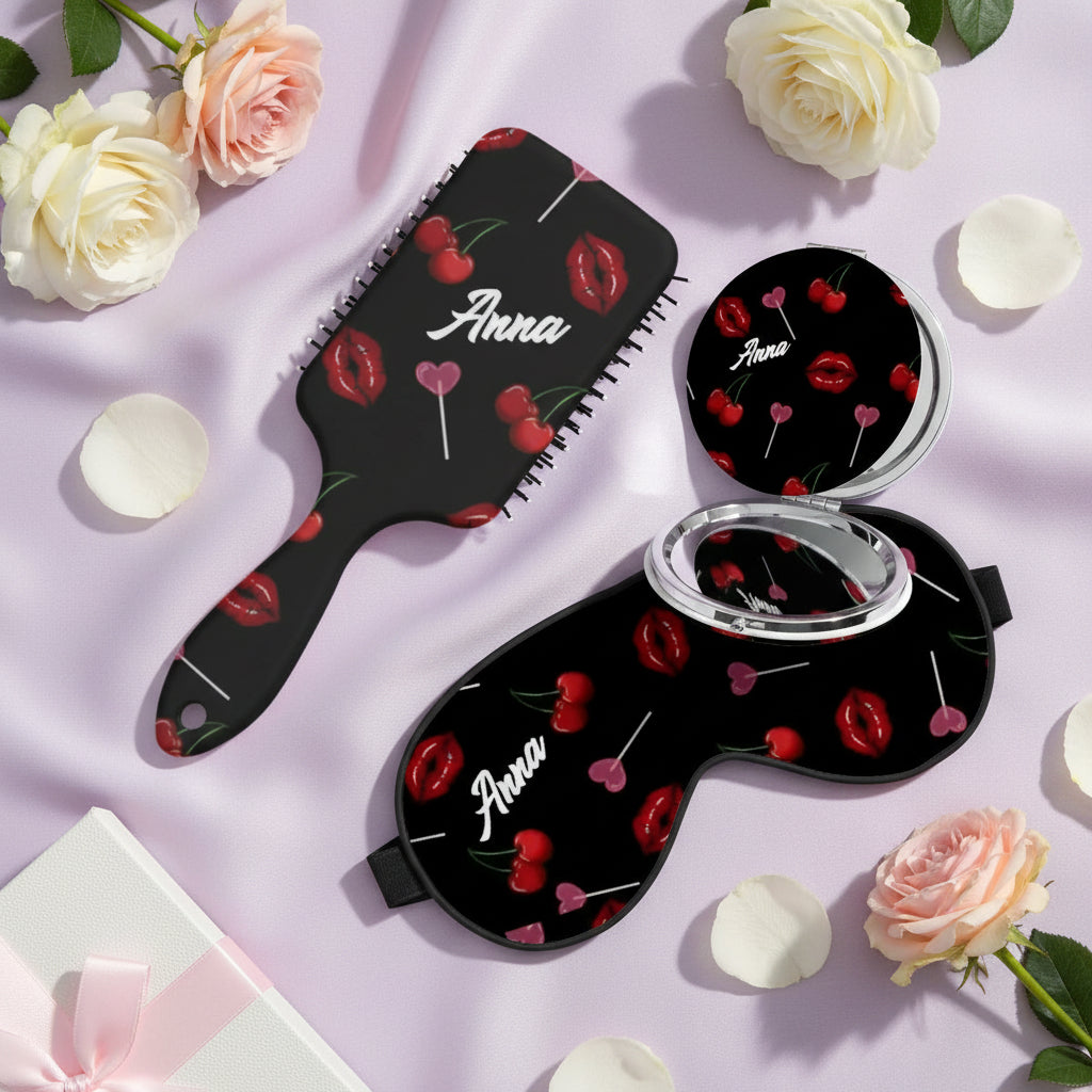 Self Care Gift Sets | Personalized Cherry Lips Beauty Gift Set for Her
