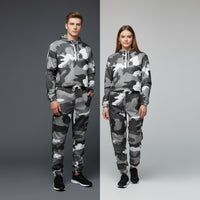 Black And Gray Camo Pants | Unisex All-Over Print Streetwear Joggers