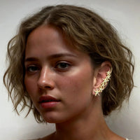 Starfish Ear-Climber Gold Left Ear-1