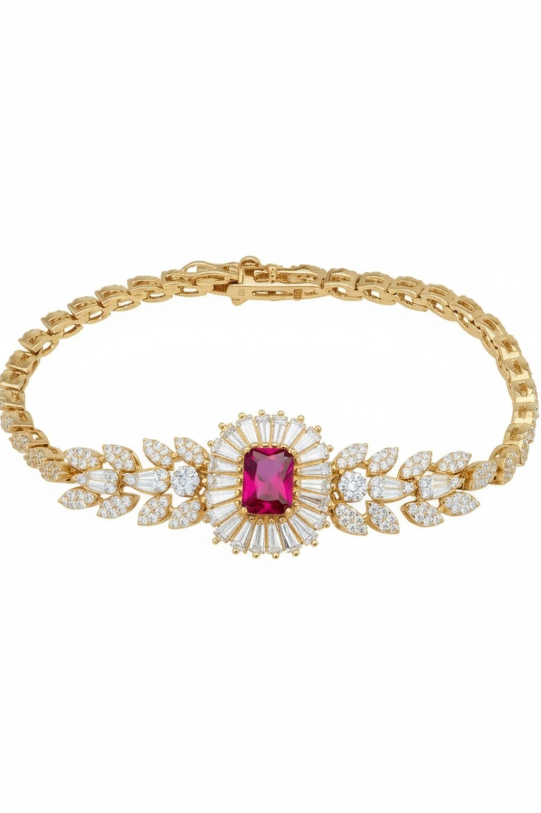 Countess Gemstone Bracelet Ruby Gold-0