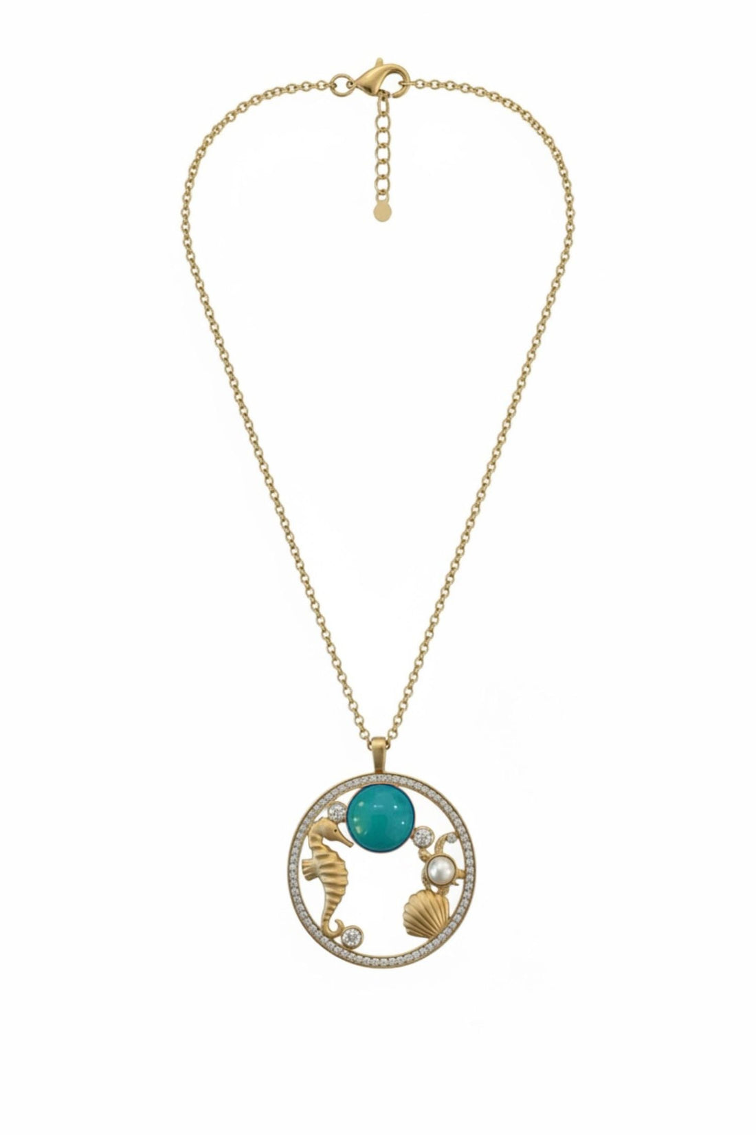 Oceanic Wonderland Necklace Turquoise Gold-2