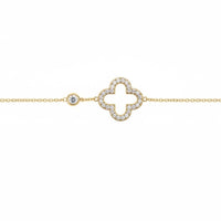 Byzantine Open Clover Bracelet Gold-1
