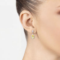 Phillippa Drop Earrings Yellow Topaz Silver-3