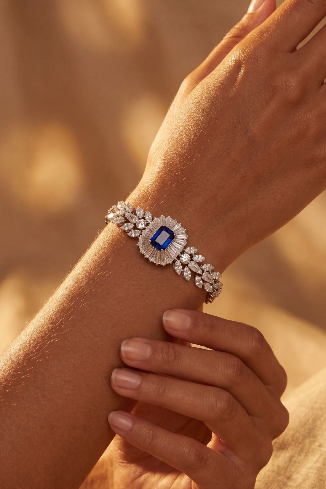 Countess Gemstone Bracelet Sapphire Silver-1