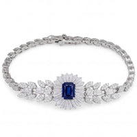Countess Gemstone Bracelet Sapphire Silver-0