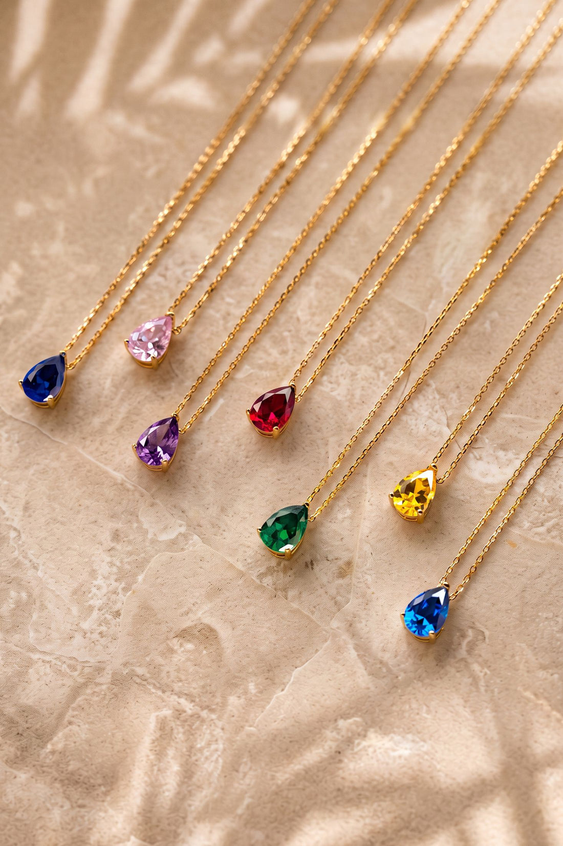 Adele Teardrop Necklace Gold Citrine-3