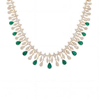 Duchess Emerald Statement Necklace Gold-0