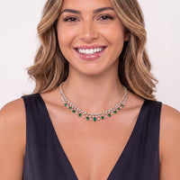 Duchess Emerald Statement Necklace Gold-1