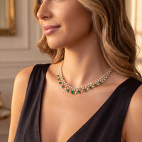 Duchess Emerald Statement Necklace Gold-3