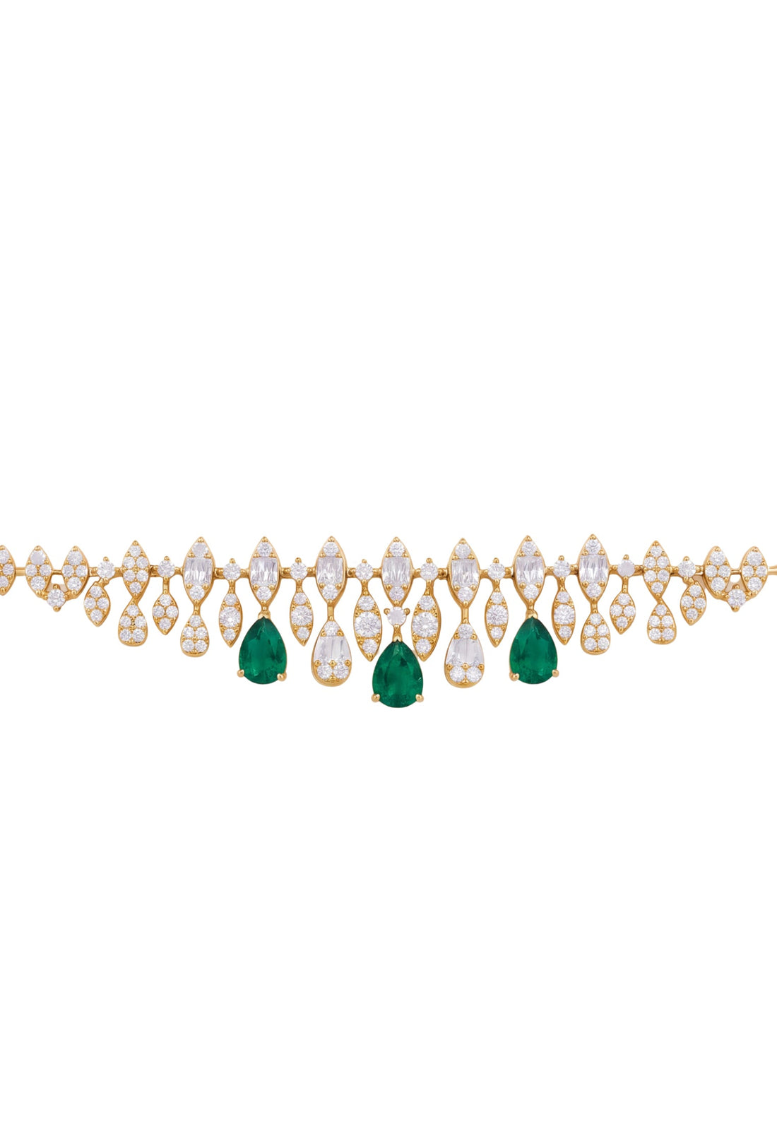 Duchess Emerald Tennis Bracelet Gold-2