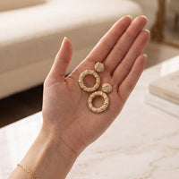 Chantilly Drop Earrings Gold-2