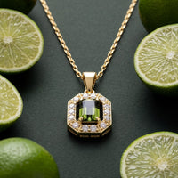 Whistledown Gemstone Pendant Necklace Peridot Gold-2